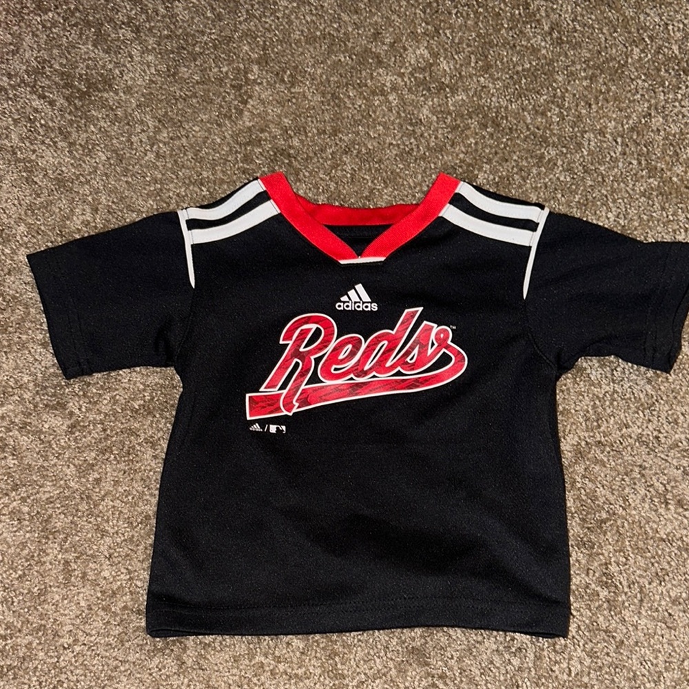 Adidas Black and Red Athletic Jerseys